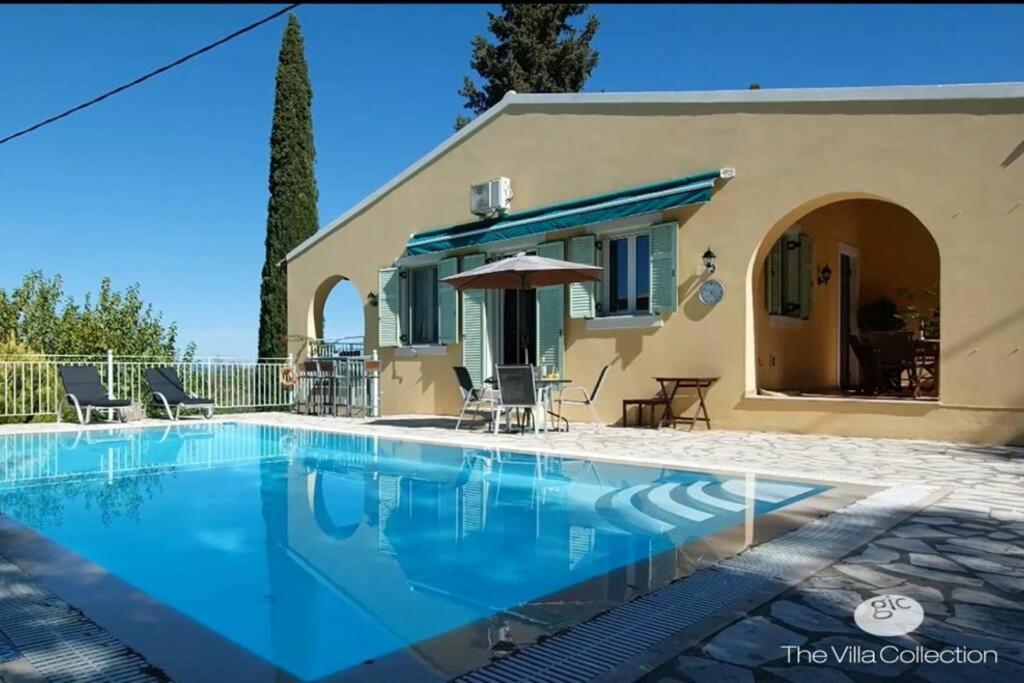 אכיליון Gastouri Villa Pascalia With Heated Pool In October And Views מראה חיצוני תמונה