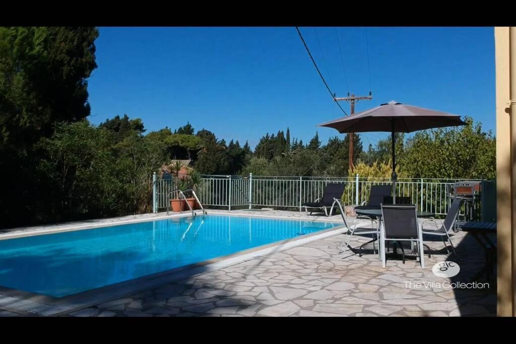 אכיליון Gastouri Villa Pascalia With Heated Pool In October And Views מראה חיצוני תמונה